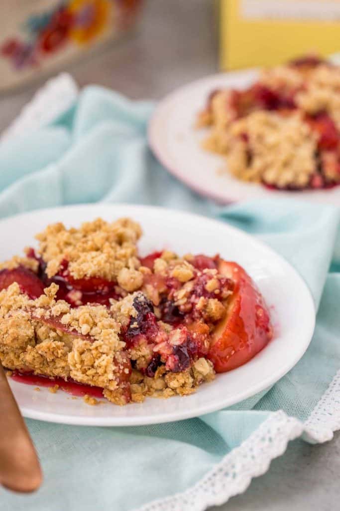 Apple and Plum Crumble