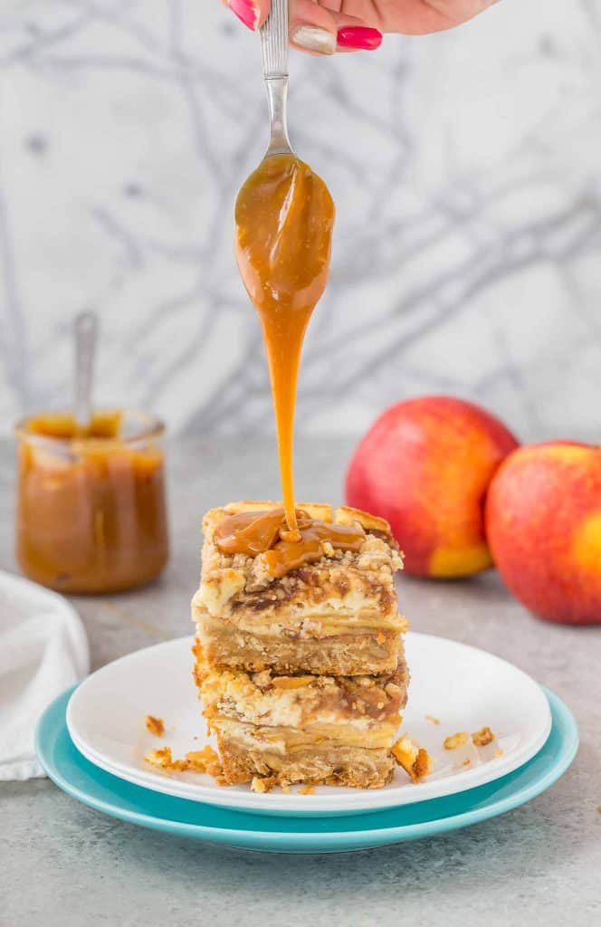 Caramel Apple Cheesecake Bars