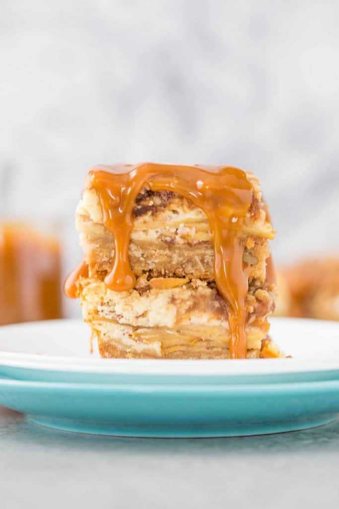 Caramel Apple Cheesecake Bars