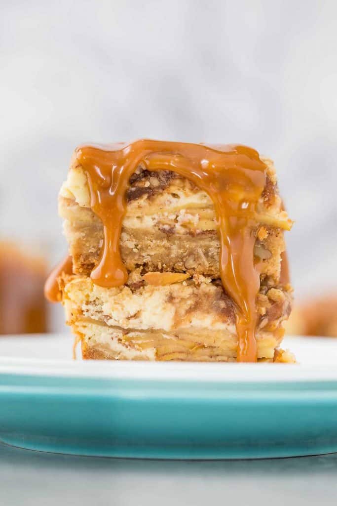 Caramel Apple Cheesecake Bars