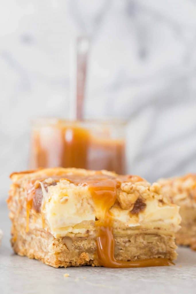 Caramel Apple Cheesecake Bars