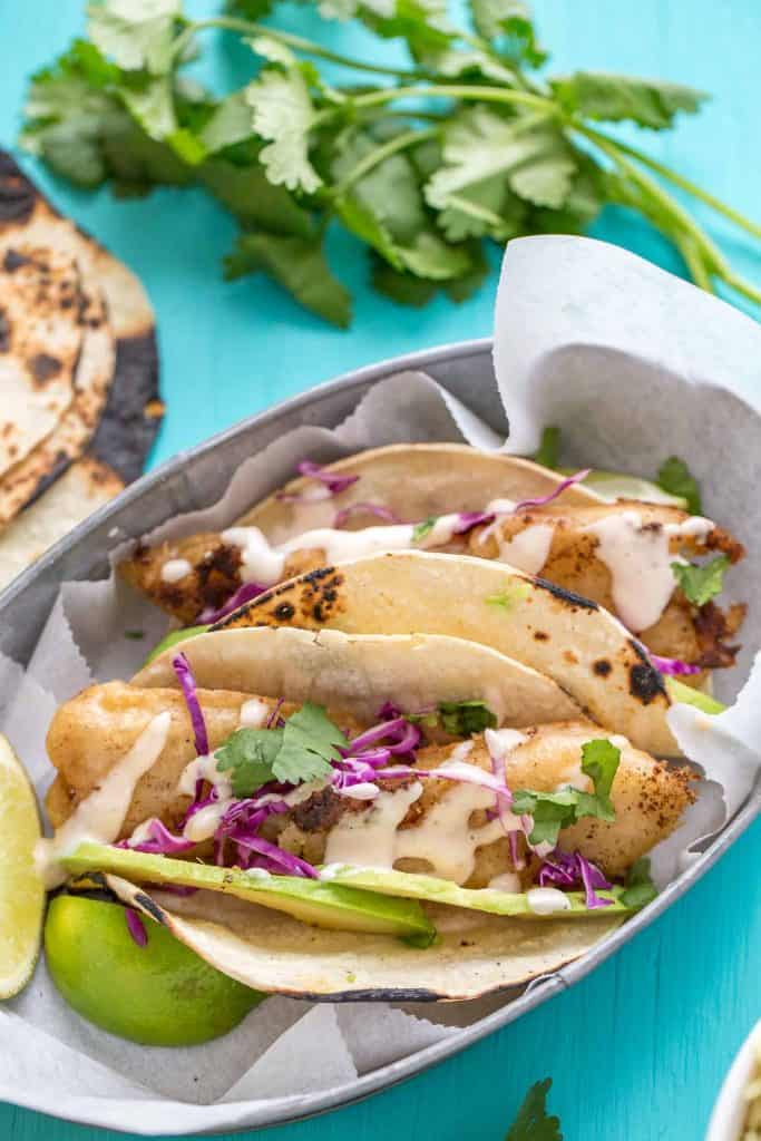 Spicy Baja Fish Tacos