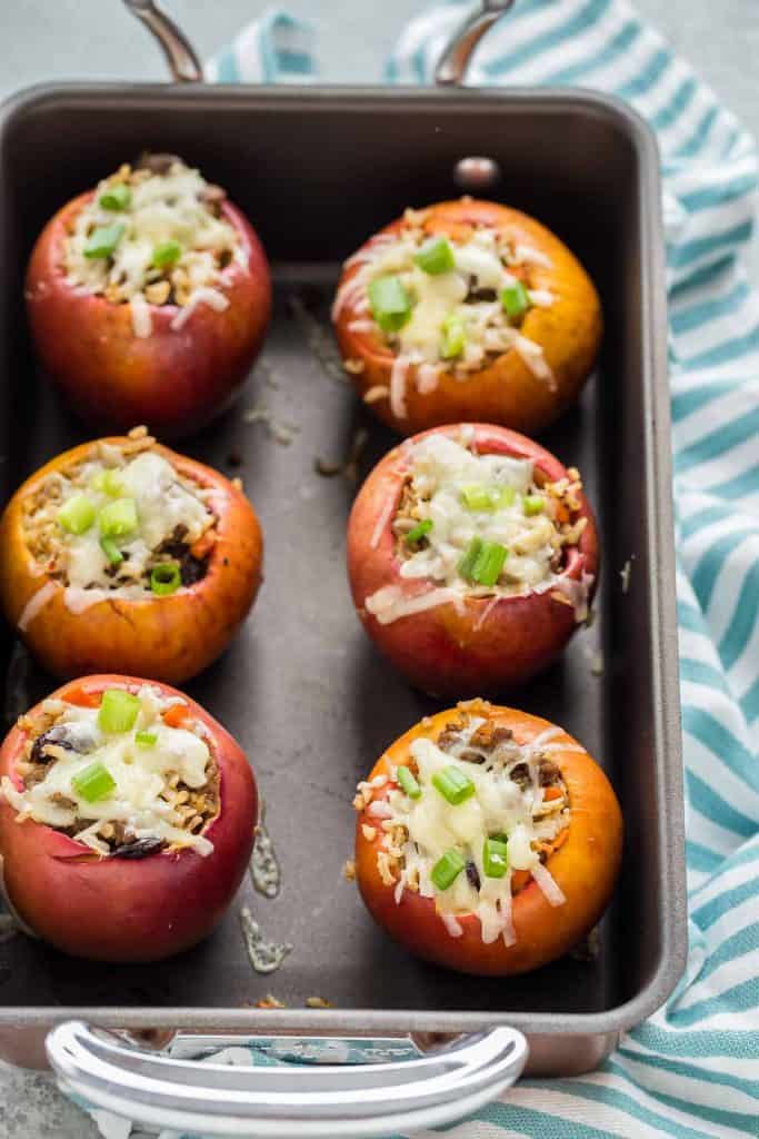 Stuffed Apples with Cheddar and Sausage