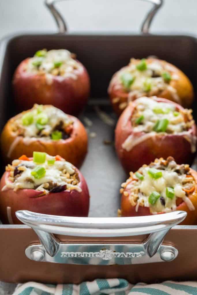 Stuffed Apples with Cheddar and Sausage