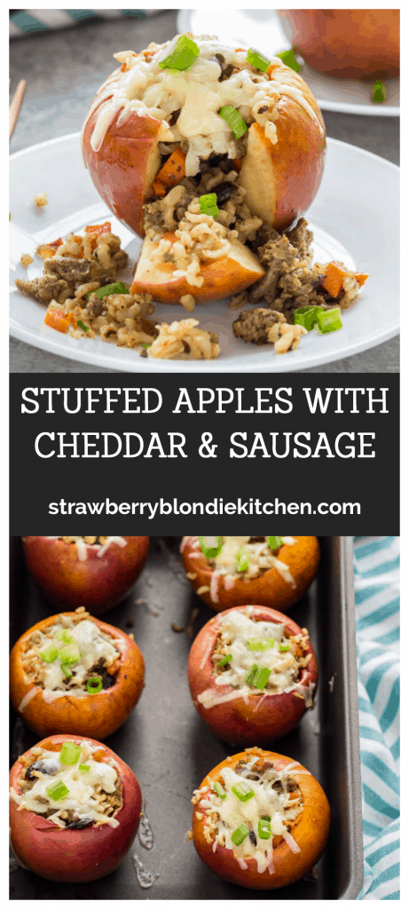 Stuffed Apples with Cheddar and Sausage