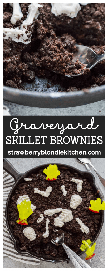 Graveyard Skillet Brownies
