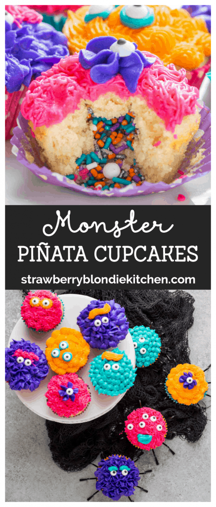 Monster Pinata Cupcakes