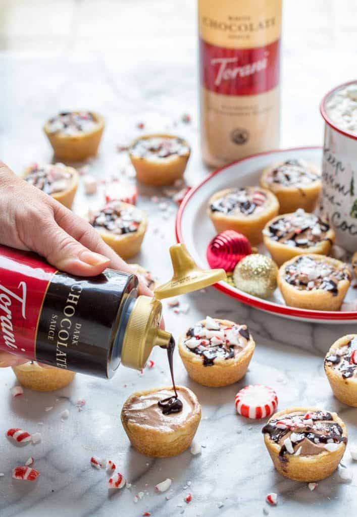 Peppermint White Chocolate Mocha Cookie Cups