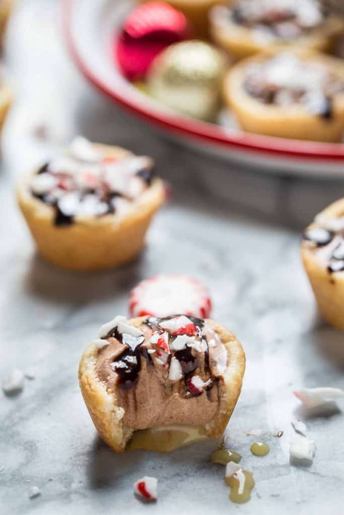 Peppermint White Chocolate Mocha Cookie Cups