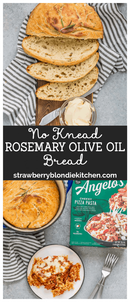 No Knead Rosemary Olive Oil Bread