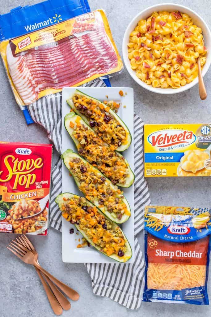 Zucchini Stuffing Boats