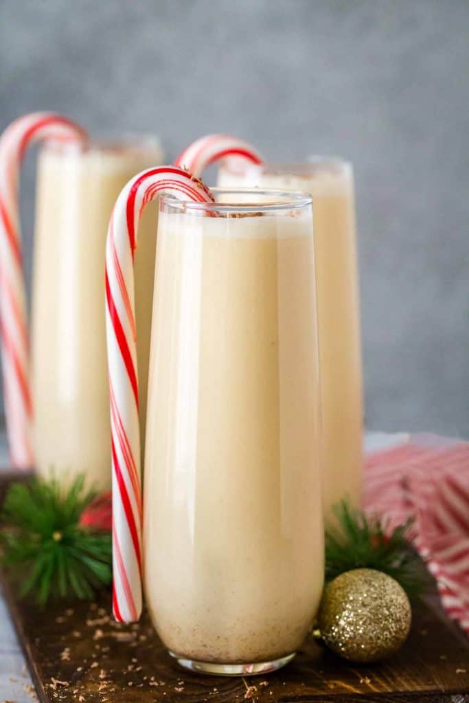 Chocolate Peppermint Eggnog Cocktail