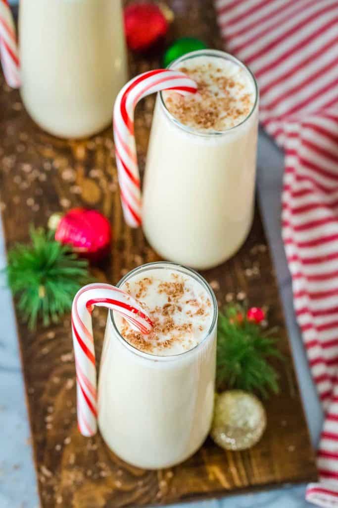 Chocolate Peppermint Eggnog Cocktail