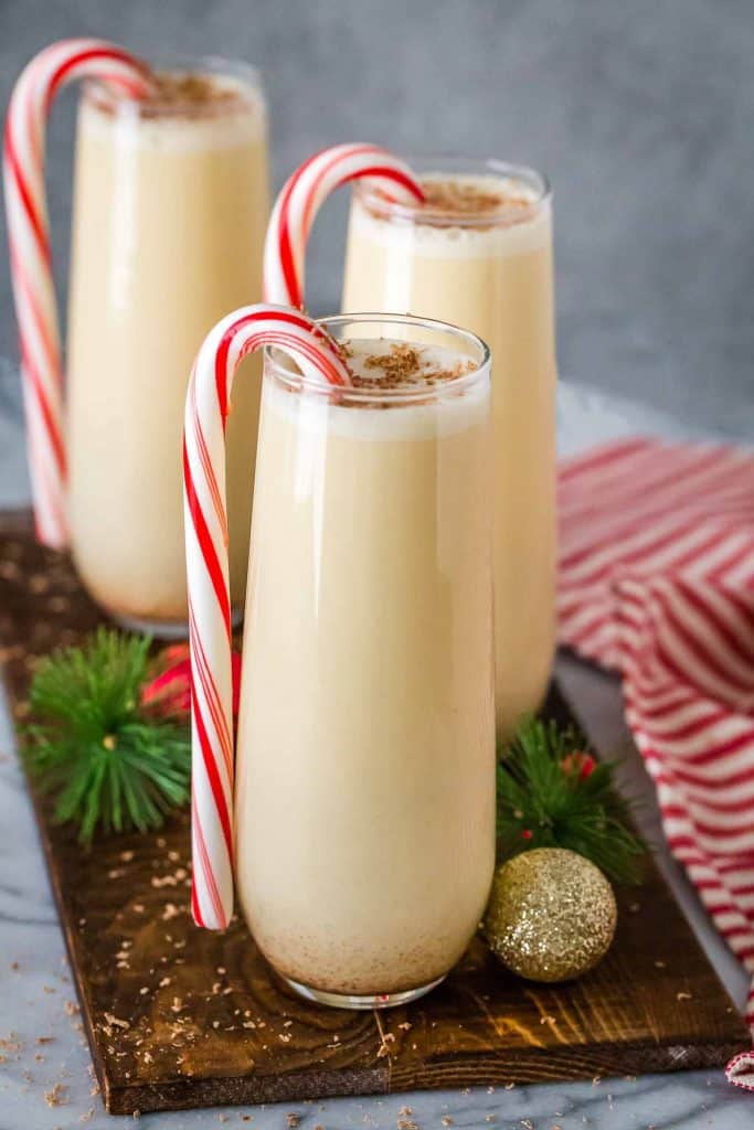 Chocolate Peppermint Eggnog Cocktail