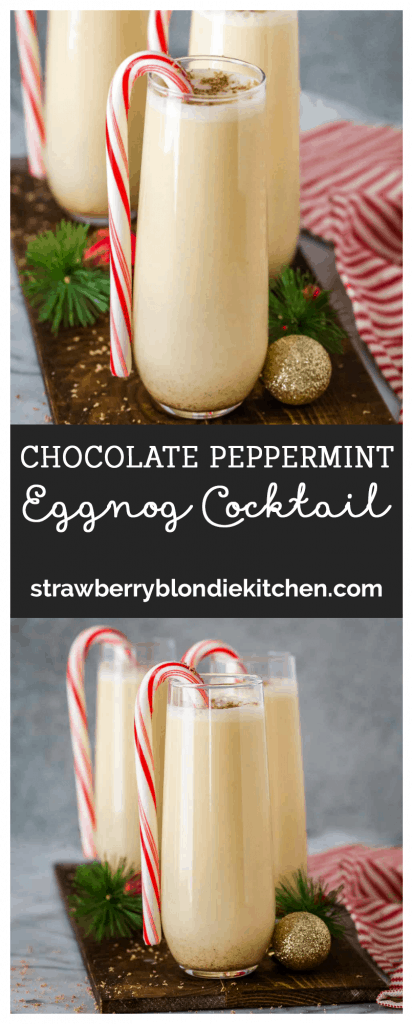 Chocolate Peppermint Eggnog Cocktail