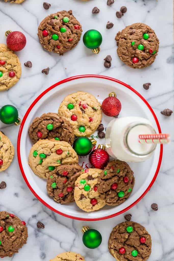 Christmas Monster Cookies 2 ways
