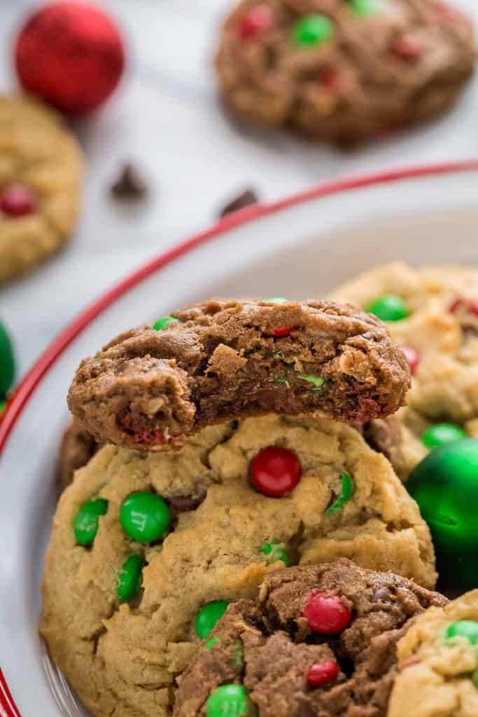 Christmas Monster Cookies 2 ways