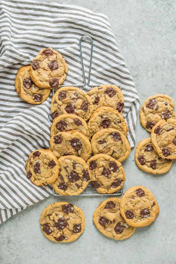 Tahini Toffee Chocolate Chip Cookies