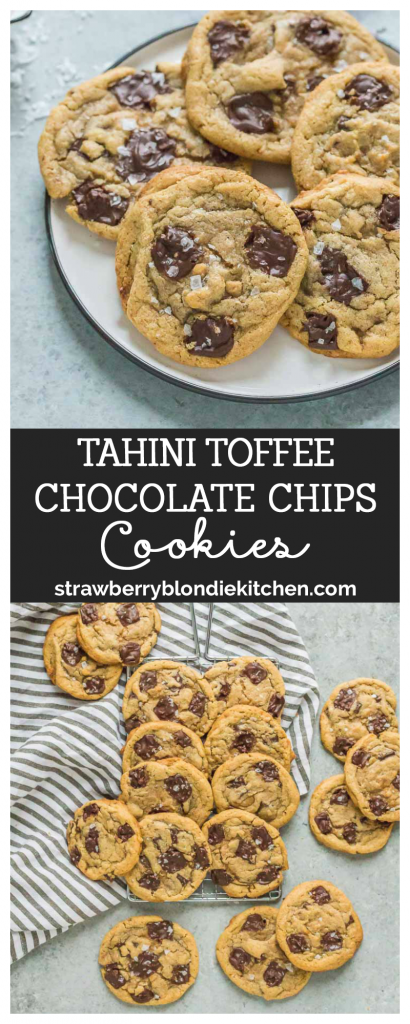 Tahini Toffee Chocolate Chip Cookies