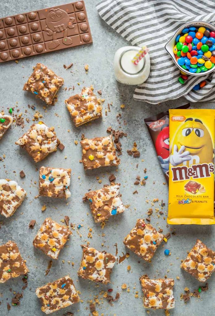 Homemade M&M'S® monster s'mores bars