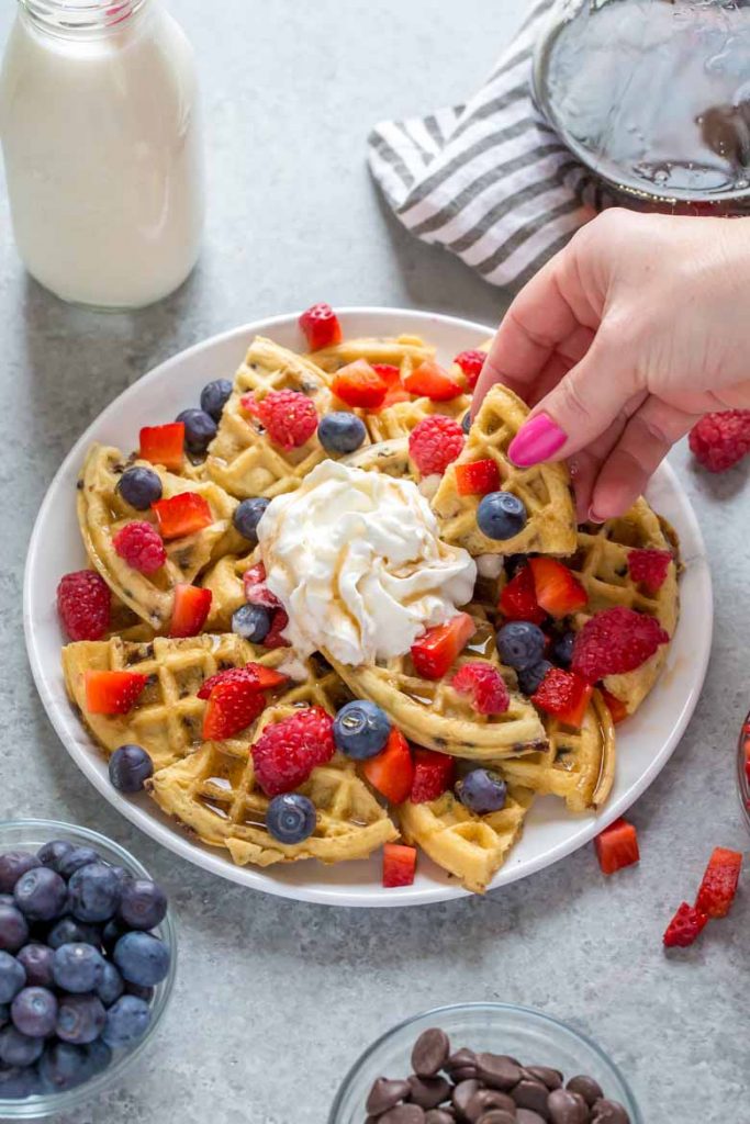 Fruity Breakfast Waffle Nachos