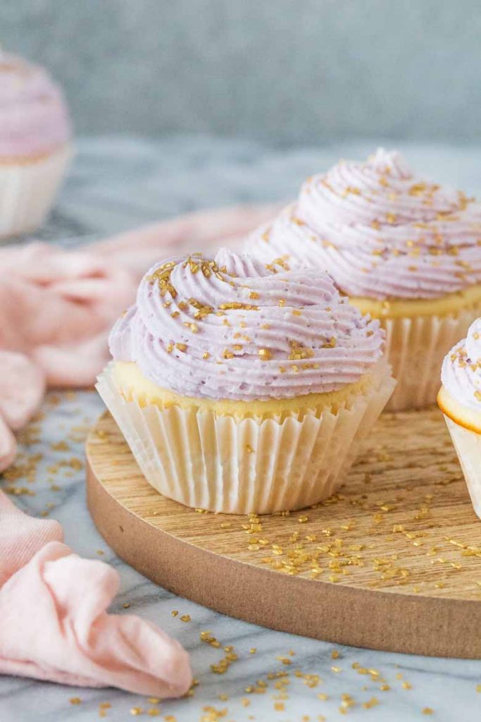 Lavender Mimosa Cupcakes