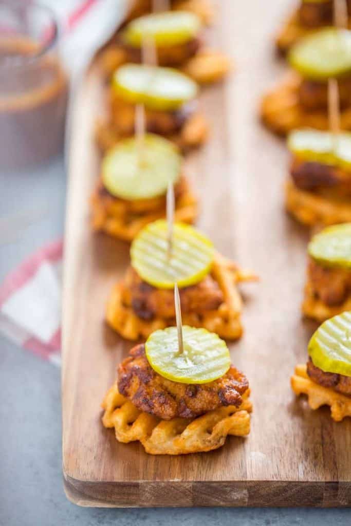 Nashville Hot Chicken Waffle Bites