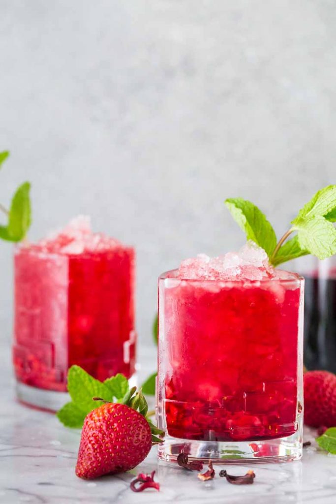 Strawberry Hibiscus Mint Julep