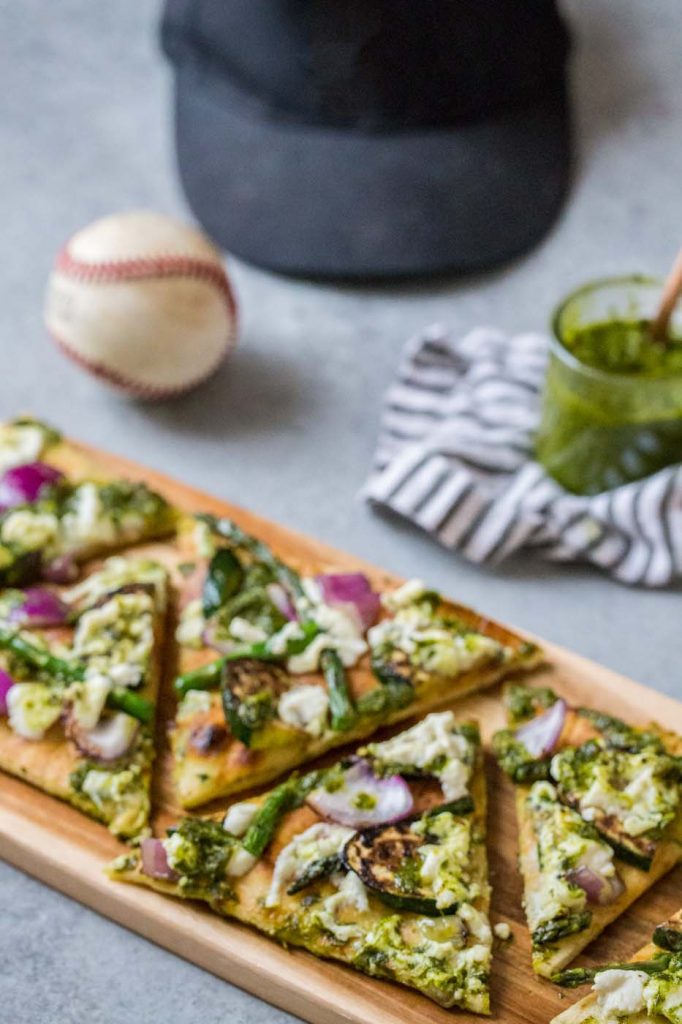 Grilled Vegetable Flatbreads with Ricotta and Salsa Verde