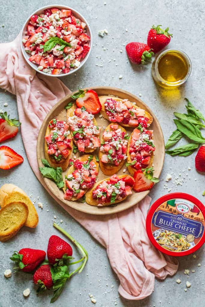 Strawberry Blue Cheese Bruschetta