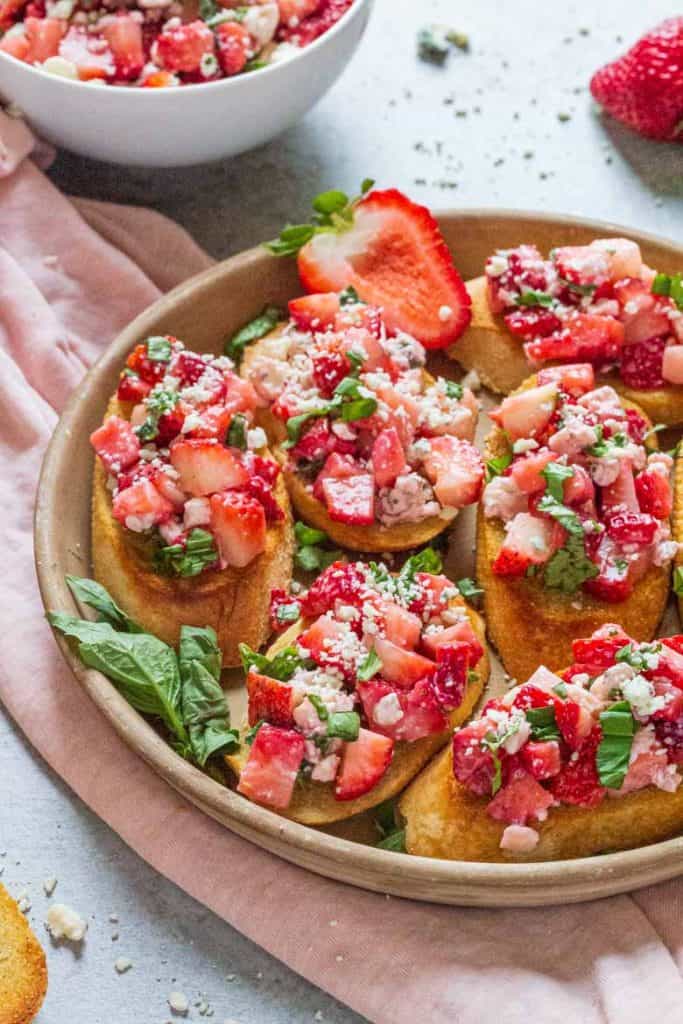 Strawberry Blue Cheese Bruschetta