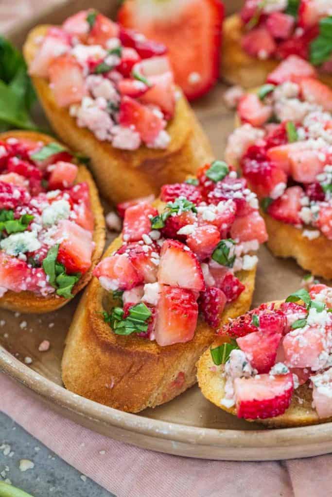 Strawberry Blue Cheese Bruschetta