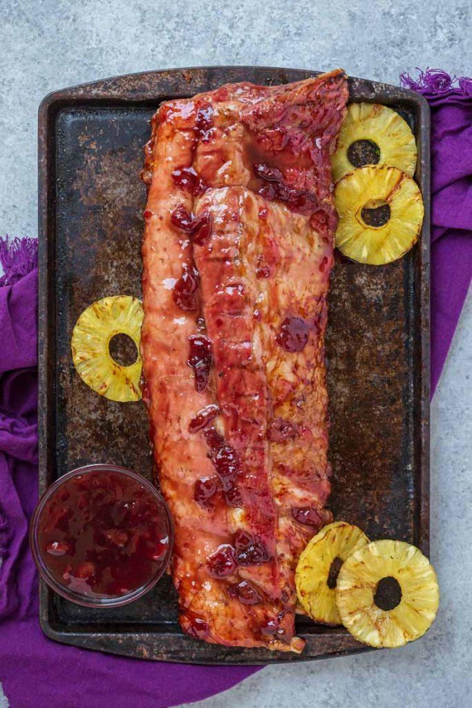 Cherry Pineapple Glazed Ribs