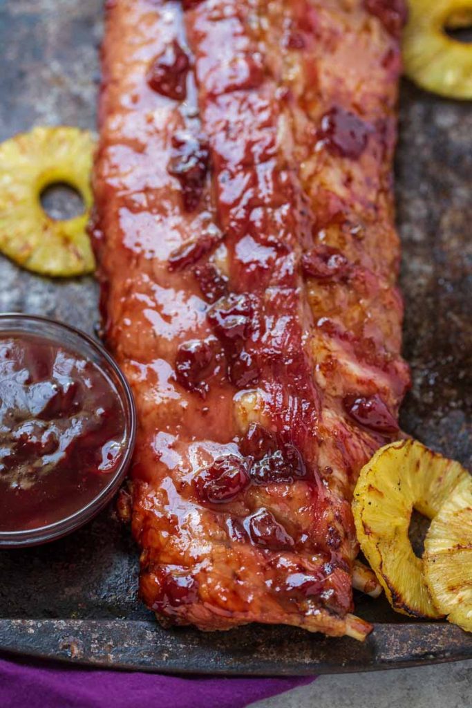 Cherry Pineapple Glazed Ribs