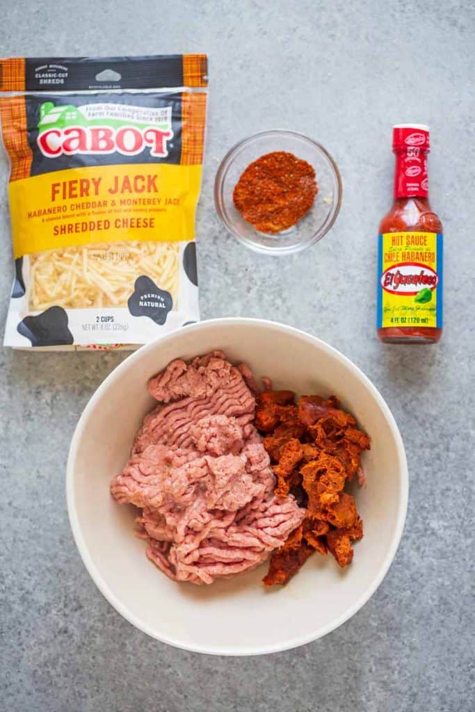 Ingredients to make Chile Chorizo Burgers