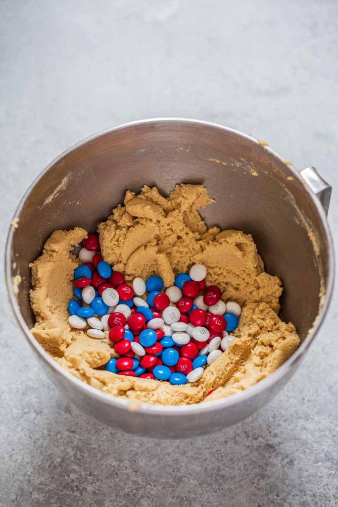 how to fold in candy into cookie dough