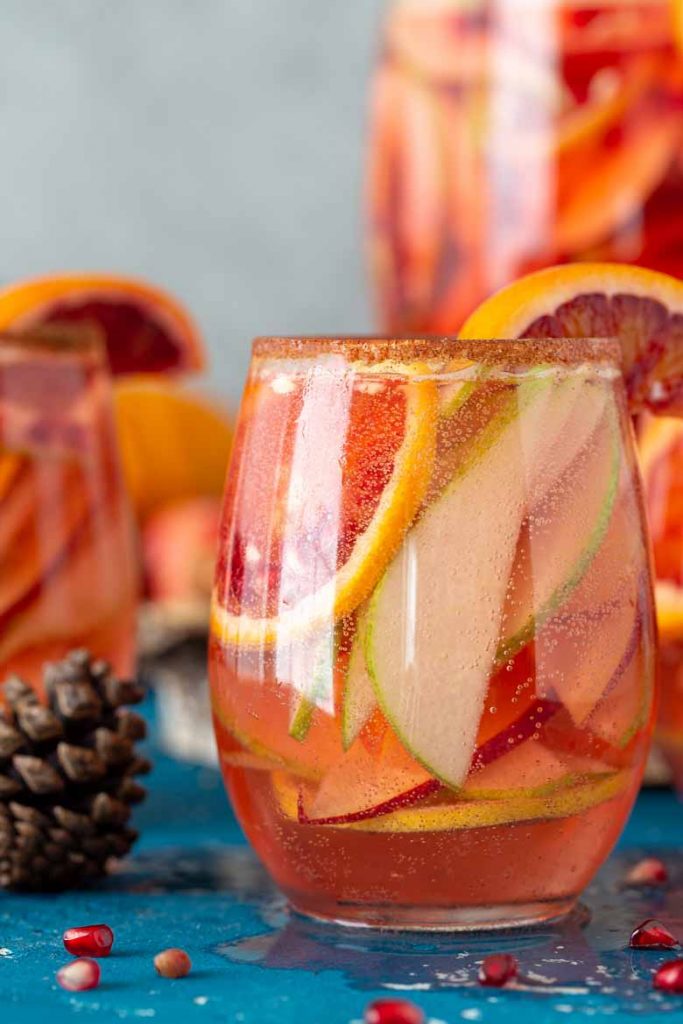 Close up of Blood Orange Party Punch