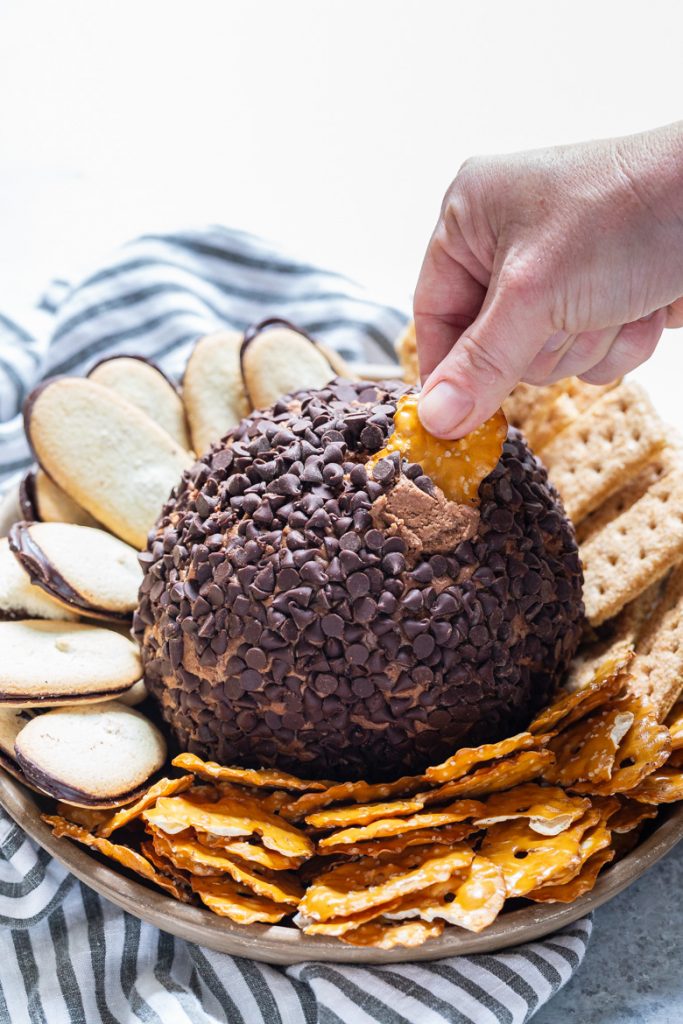 The inside of the Death by Chocolate Dessert Cheese Ball