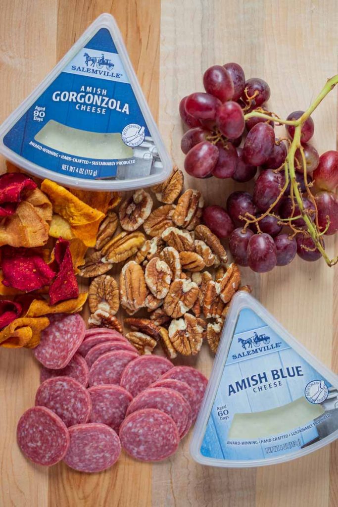 Salemville Amish Gorgonzola cheese and Salemville Amish Blue Cheese