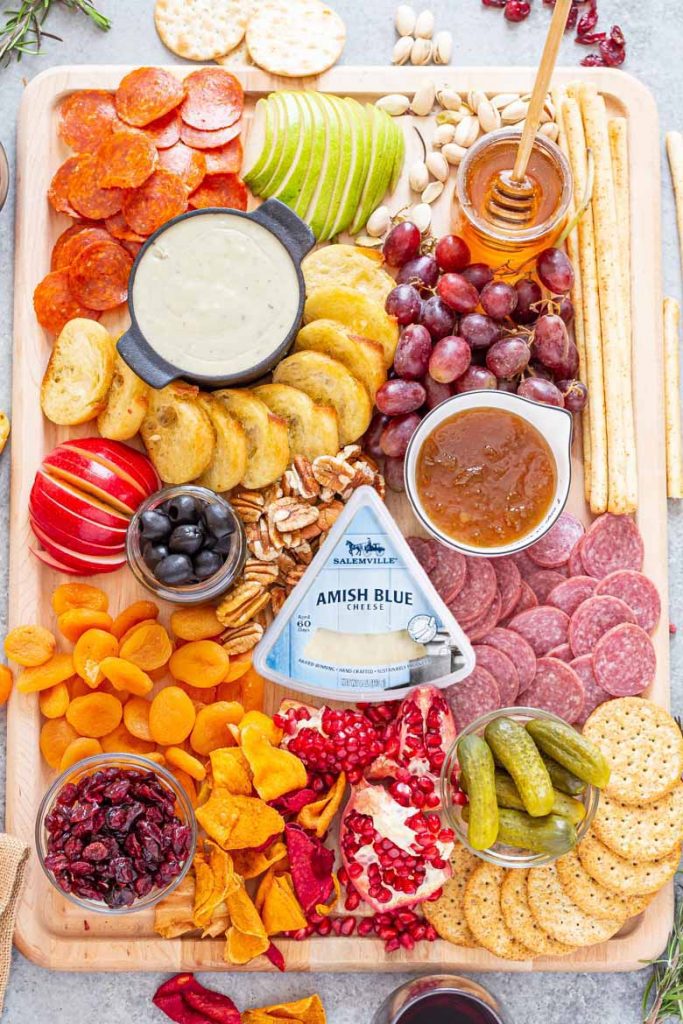 Blue Cheese Fondue Charcuterie Board