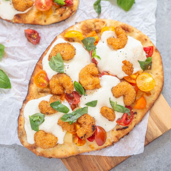 Popcorn Shrimp Margherita Pizza