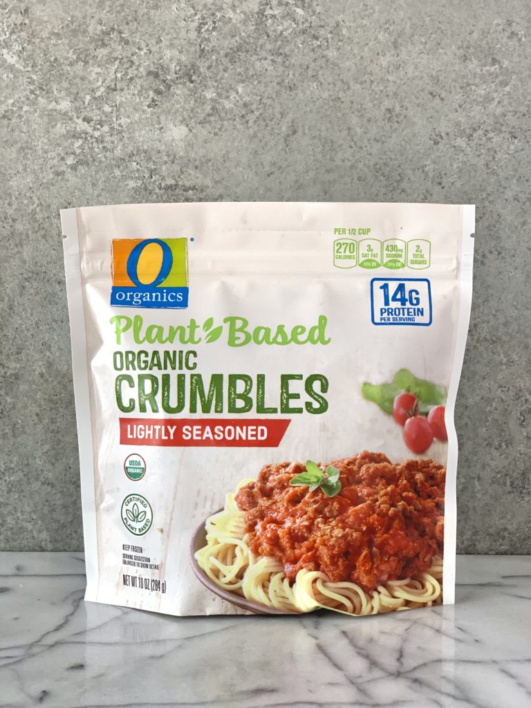 O Organics Plant Based Organic crumbles lightly seasoned