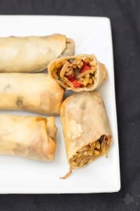 Baked Vegetable Egg Rolls are delicious, packed with vegetable goodness and aren't fried like traditional egg rolls. Easy, fun to eat and a perfect side dish to any meal! | Strawberry Blondie Kitchen