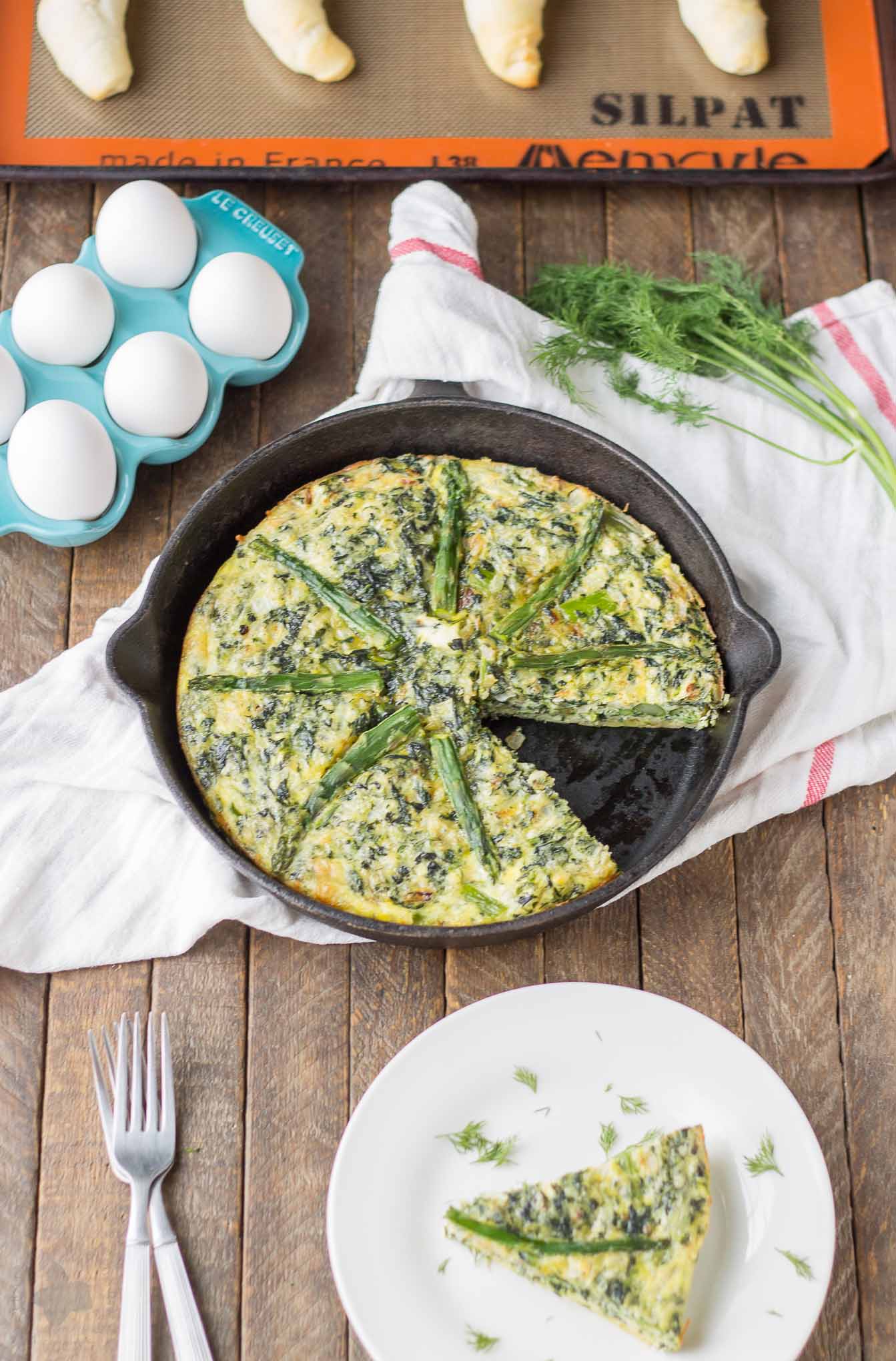 Asparagus and Spinach Frittata