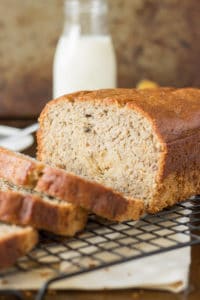 Super moist banana bread is ribboned with brown sugar cream cheese and aromatic spices making this Brown Sugar Stuffed Banana Bread one outstanding quick bread. It's sure to be the last Banana bread recipe you'll ever need! | Strawberry Blondie Kitchen