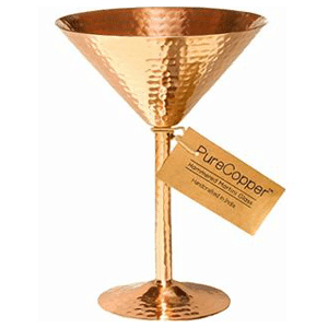 copper martini glass