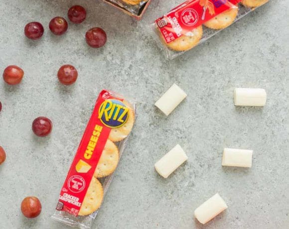 Kids starving after a long day of school?  Be prepared for when hunger strikes with After School Snack Packs featuring RITZ Filled Cracker Sandwiches and all their favorites! | Strawberry Blondie Kitchen