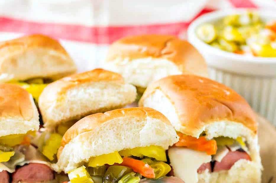 Chicago Style Italian Smoked Sausage Sliders Strawberry Blondie Kitchen