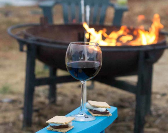 Get out there and enjoy some wine with a side of adventure.  Whether it's hiking in the mountains, around the fire or on the patio with friends, enjoy yourself! | Strawberry Blondie Kitchen