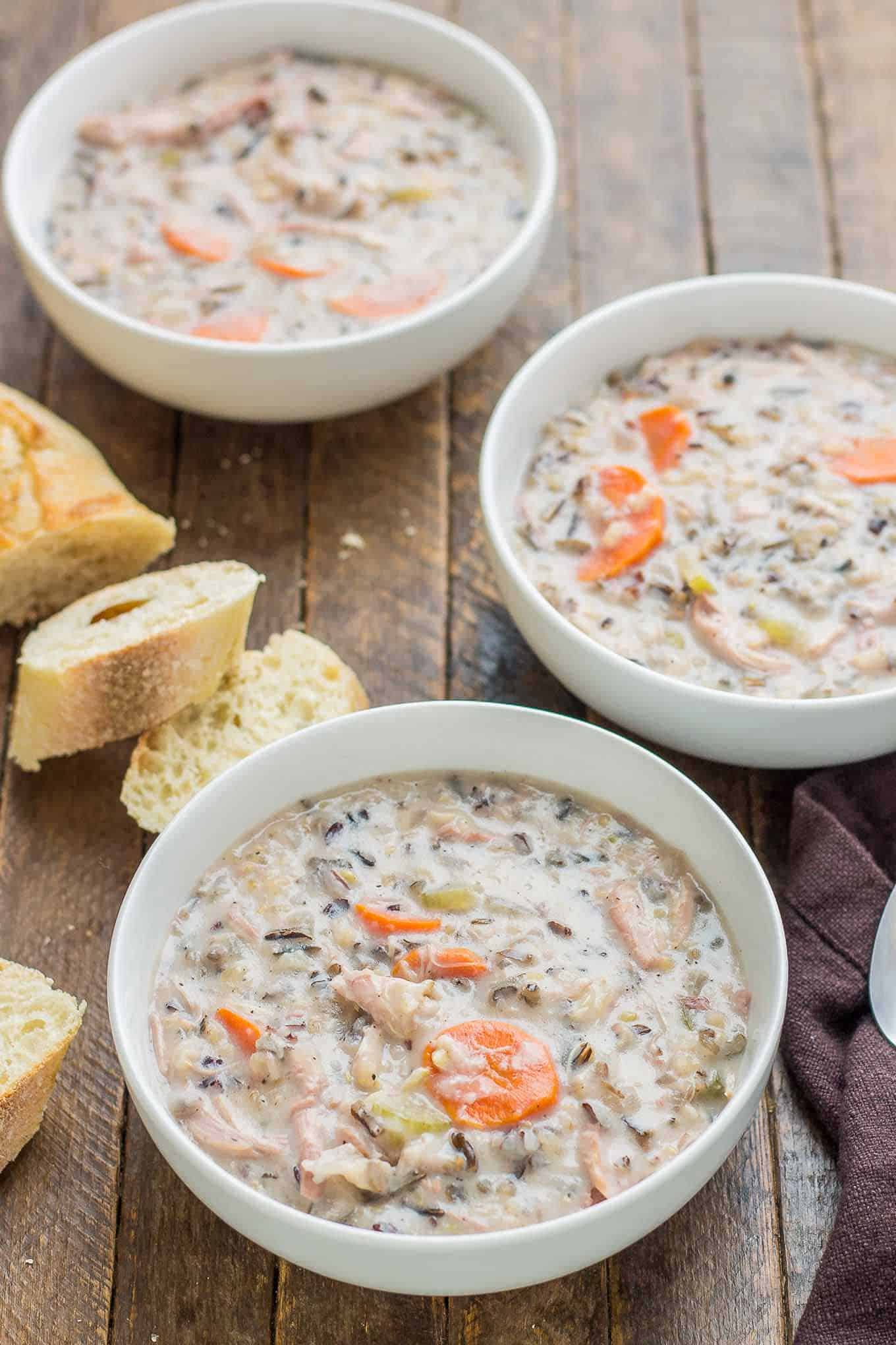 Crockpot Chicken and Wild Rice Soup Strawberry Blondie Kitchen